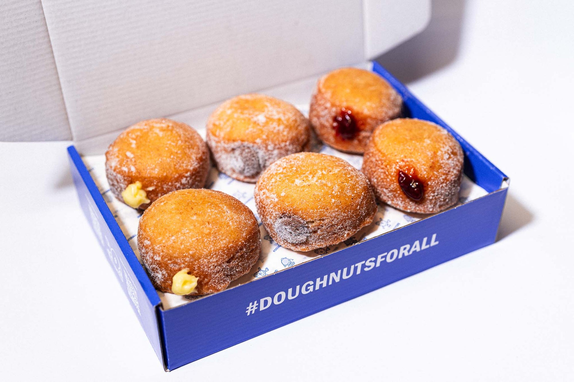 Gluten- and oat-free vegan filled doughnuts