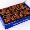 Gluten-free, vegan jam-filled brownies